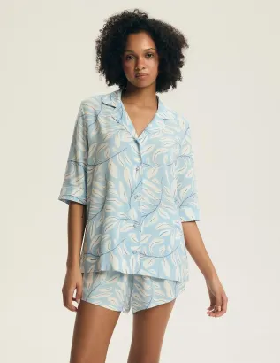 Piżama damska rozpinana Henderson Ladies 44482 Estes S-3XL
