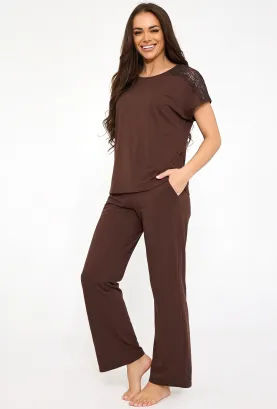 Piżama damska bawełniana z koronką Cornette 1114/515 Margot S-2XL