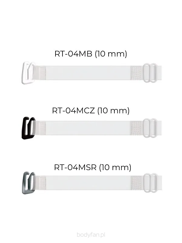 Ramiączka silikonowe z metalowym zaczepem 10 mm Julimex RT 04