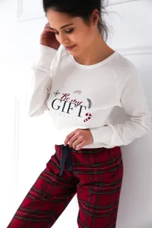 Ciepła piżama Sensis Maribel Interlock/Flanela Christmas S-XL - 3