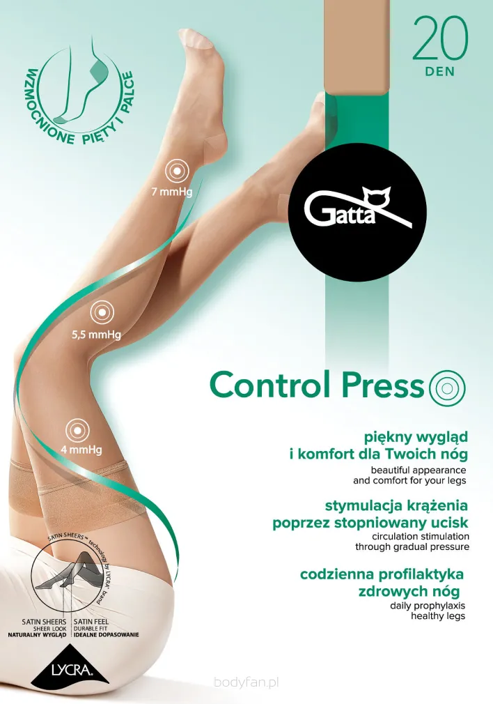 Pończochy Gatta Control Press 20 den 1-4