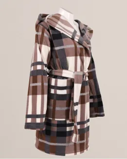 Szlafrok damski w kratę De Lafense 031 Kocyk S-XL - 3