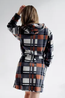 Szlafrok damski w kratę De Lafense 031 Kocyk S-XL - 6