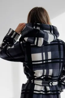 Szlafrok damski w kratę De Lafense 031 Kocyk S-XL - 11