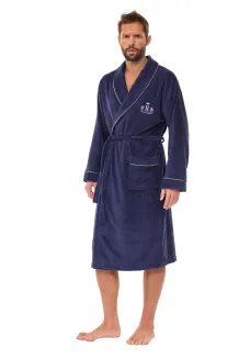 Stylowy szlafrok męski L&L 2523 M-2XL haft - 2