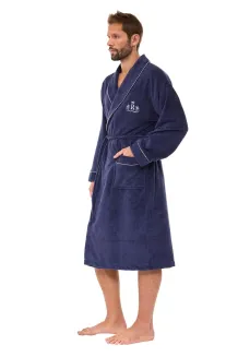 Stylowy szlafrok męski L&L 2523 M-2XL haft - 3