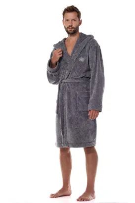 Szlafrok męski z kapturem L&L 2452 Master M-2XL