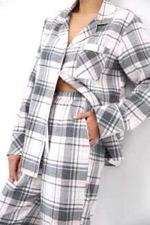 Piżama damska flanelowa rozpinana Sensis Ashlyn XS-2XL - 13