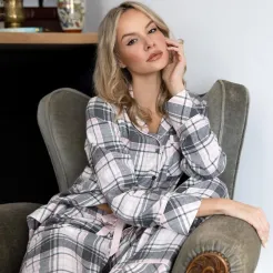 Piżama damska flanelowa rozpinana Sensis Ashlyn XS-2XL