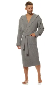 Szlafrok kąpielowy męski frotte 3XL z kapturem L&L 2104 - 20