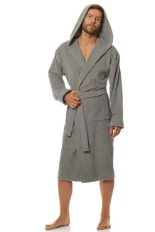 Szlafrok kąpielowy męski frotte 3XL z kapturem L&L 2104 - 19