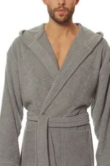 Szlafrok kąpielowy męski frotte 3XL z kapturem L&L 2104 - 16