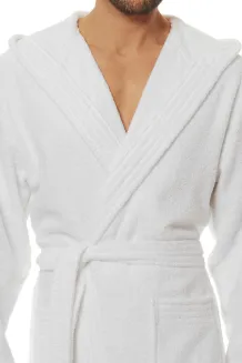 Szlafrok kąpielowy męski frotte 3XL z kapturem L&L 2104 - 13
