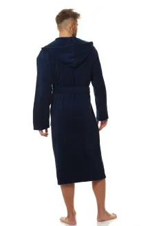 Szlafrok kąpielowy męski frotte 3XL z kapturem L&L 2104 - 8