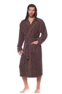 Szlafrok kąpielowy męski frotte 3XL z kapturem L&L 2104 - 6