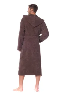 Szlafrok kąpielowy męski frotte 3XL z kapturem L&L 2104 - 4
