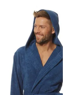Szlafrok kąpielowy męski frotte 3XL z kapturem L&L 2104 - 21