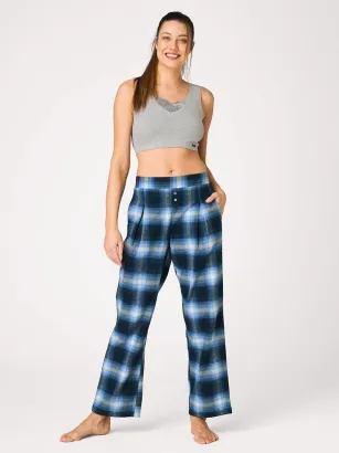 Damskie spodnie piżamowe z flaneli Key LHE 465 S-XL