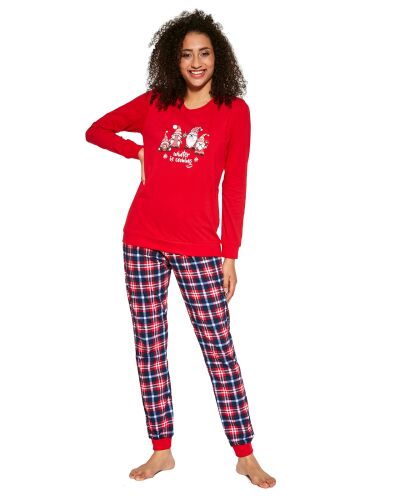 Damska piżama świąteczna rodzinna Cornette 671/279 Gnomes