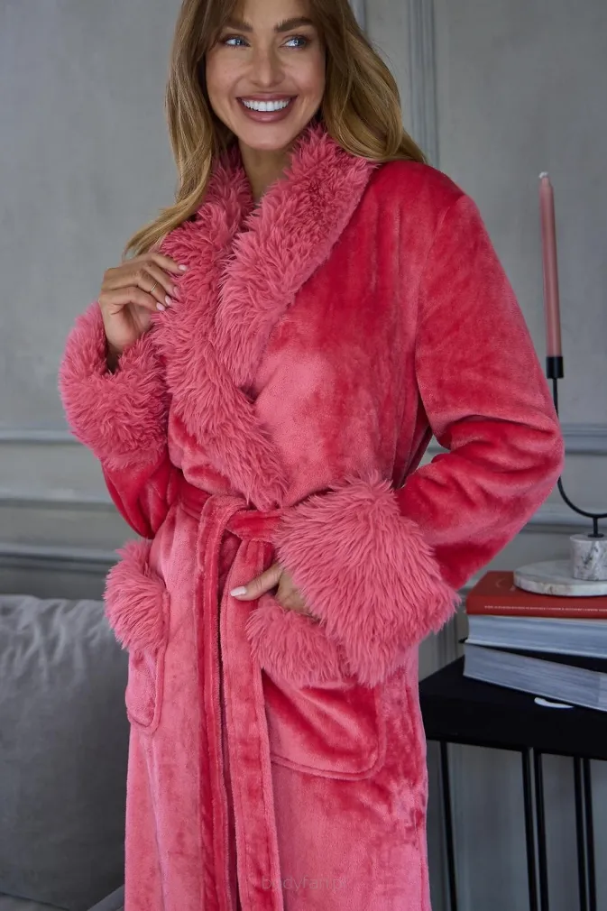 Elegancki szlafrok damski L&L 2647 Hana długi M-2XL