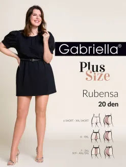 Rajstopy Gabriella 161 Rubensa Plus Size 20 den rozmiar 8/9 - 10