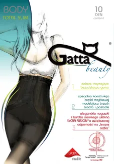 Rajstopy modelujące Gatta Body Total Slim Fusion 10 den 5-XL - 2