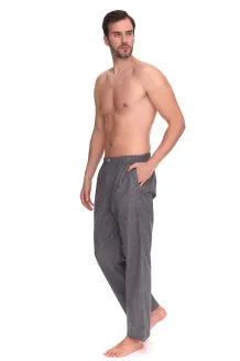 Spodnie piżamowe męskie L&L 2535 Zeus bawełna szary melanż M–2XL - 3