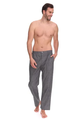 Spodnie piżamowe męskie L&L 2535 Zeus bawełna szary melanż M–2XL
