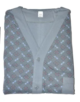 Piżama Gucio 2239 dł/r 4XL-5XL rozpinana męska - 2