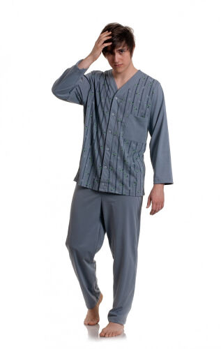 Piżama Gucio 854 dł/r 4XL-5XL Rozpinana męska