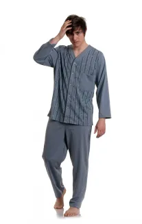 Rozpinana piżama męska Gucio 854 rozmiary od S do 5XL - 4