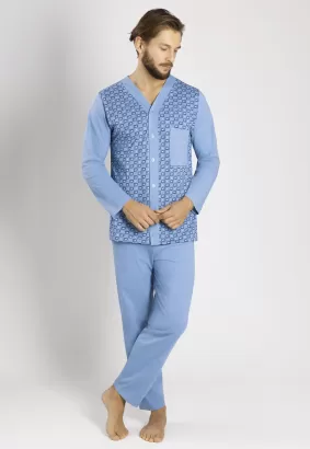 Rozpinana piżama męska Gucio 854 rozmiary od S do 5XL