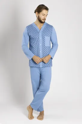 Rozpinana piżama męska Gucio 854 rozmiary od S do 5XL