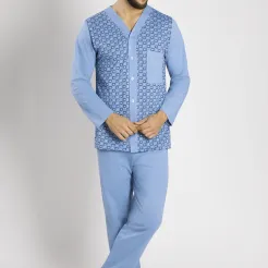 Rozpinana piżama męska Gucio 854 rozmiary od S do 5XL