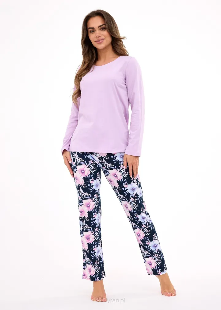 Piżama damska Cornette Natalie 145/462 bawełna, kwiaty, S-2XL