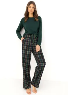 Piżama damska spodnie flanelowe Sensis Josie XS-2XL - 2