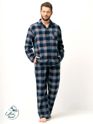 Piżama męska flanelowa Key MNS 431 M-2XL