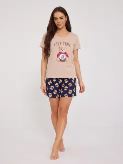 Świąteczna piżama damska Cornette 1112/517 Gift Time 2 Christmas S-2XL - 2