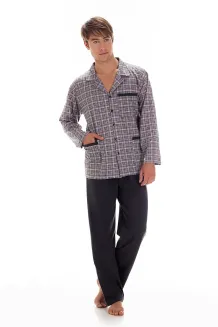 Piżama Cornette 114 dł/r 3XL-5XL Rozpinana męska - 10