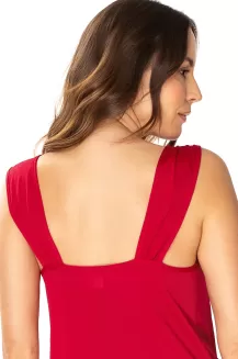 Elegancka koszula nocna na szerokich ramiączkach Róża 4114 - 6