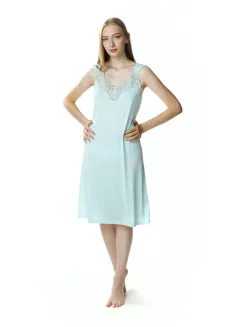 Elegancka koszula nocna na szerokich ramiączkach Róża 4114 - 7