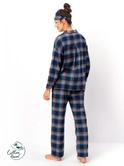 Piżama damska flanelowa Key LNS 431 S-XL - 2