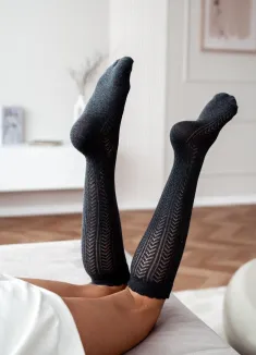 Podkolanówki Milena 0330 Ażur Jodełka 37-41 - 5