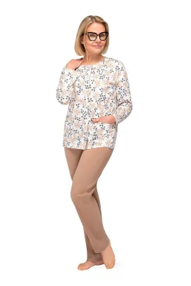 Piżama damska bawełniana Martel Maria III 202 rozpinana 3XL-4XL