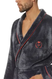 Klasyczny długi szlafrok męski L&L 2111 Luca rozmiar 2XL - 3