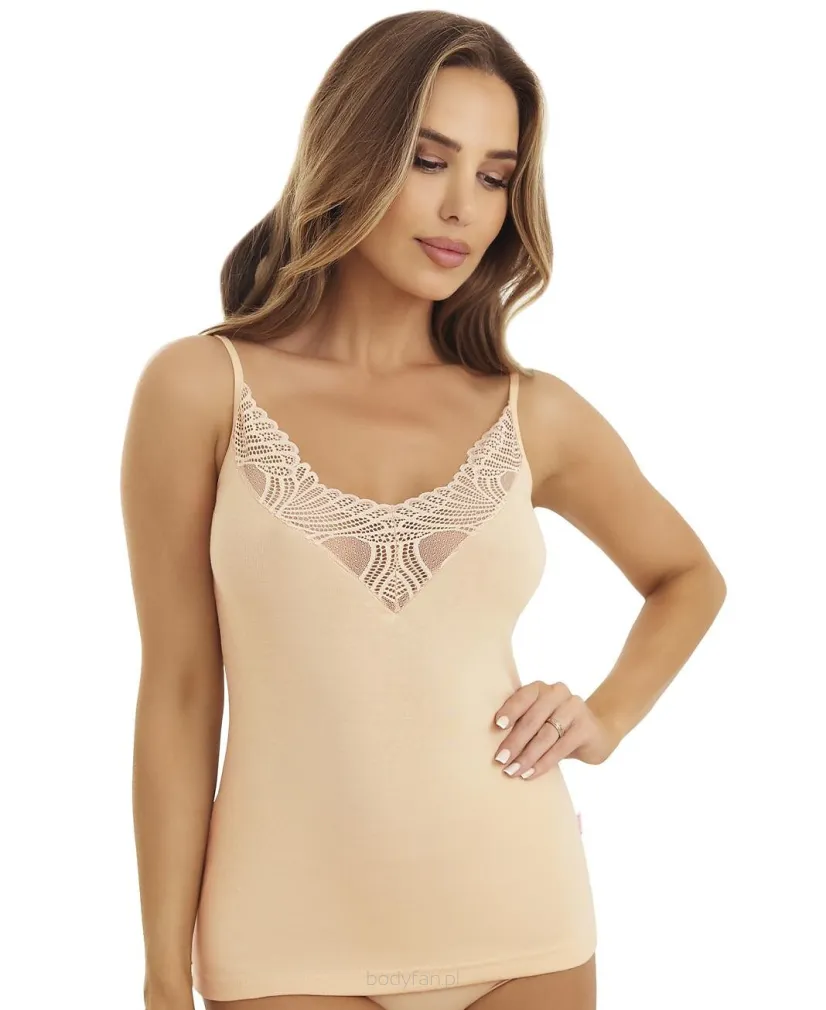Koszulka top wąskie ramiączka koronka Emili Oda S-XL