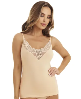 Koszulka top wąskie ramiączka koronka Emili Oda S-XL