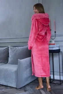 Elegancki szlafrok damski z kapturem L&L 2646 Ana M-2XL - 6