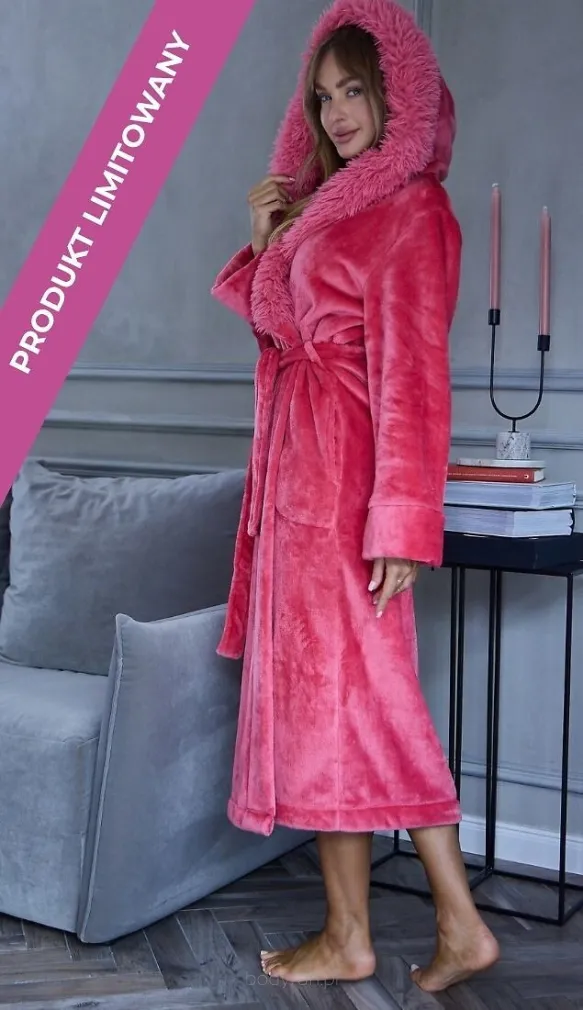 Elegancki szlafrok damski z kapturem L&L 2646 Ana M-2XL