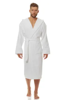 Szlafrok kąpielowy męski frotte 4XL 5XL z kapturem L&L 2104 - 5